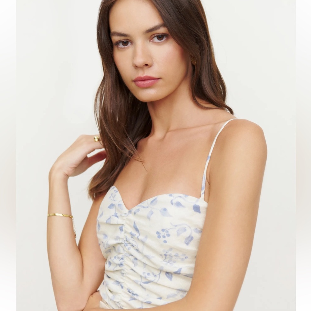 REFORMATION Fennel Linen Top / Tube top